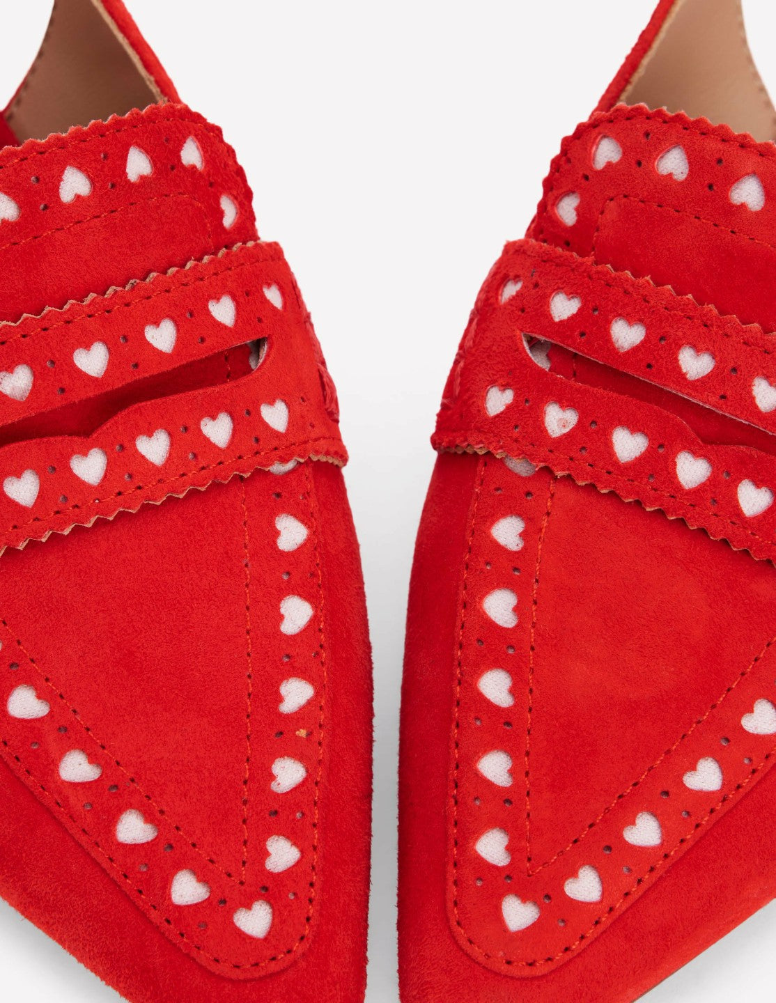 Brogue Slingback Kitten Heel-Red / Boden Discount