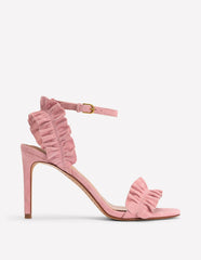 Pleat Detail Heeled Sandal-Almond Pink / Boden On sale