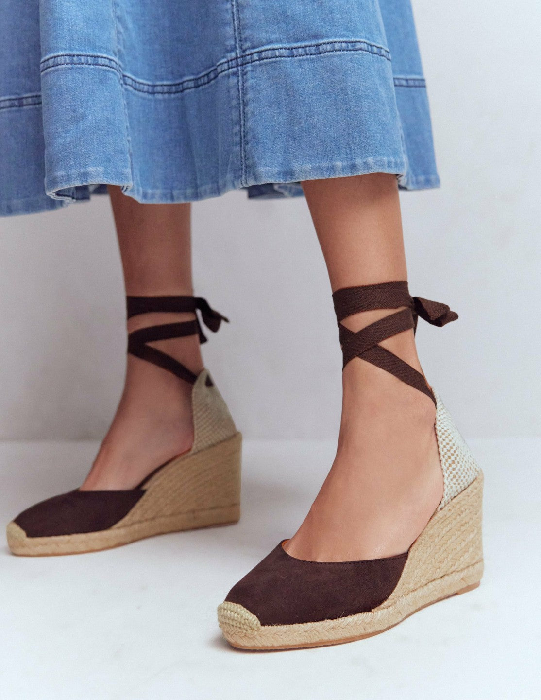 Cassie High Wedge Espadrilles-Bitter Chocolate / Boden us