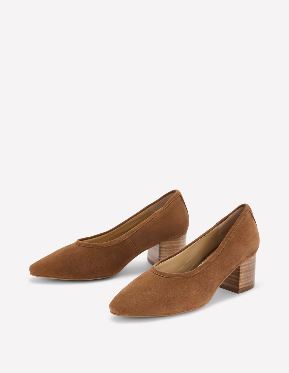 Closed Back Block Heel-Raw Umber / Boden Sale