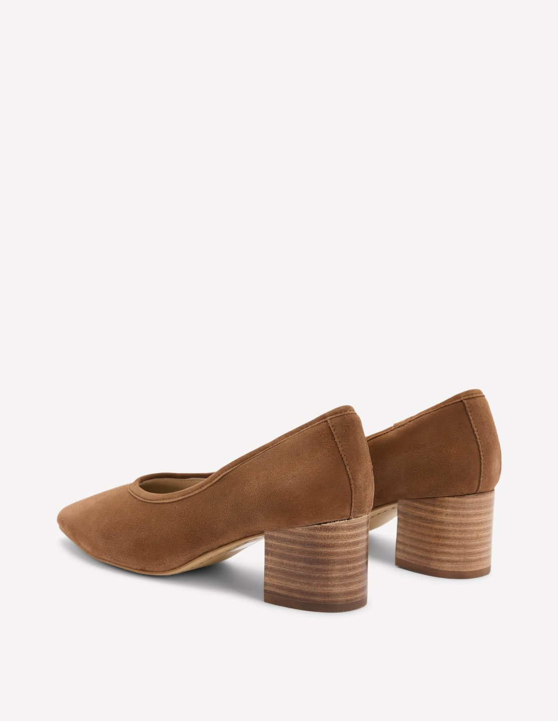 Closed Back Block Heel-Raw Umber / Boden Sale