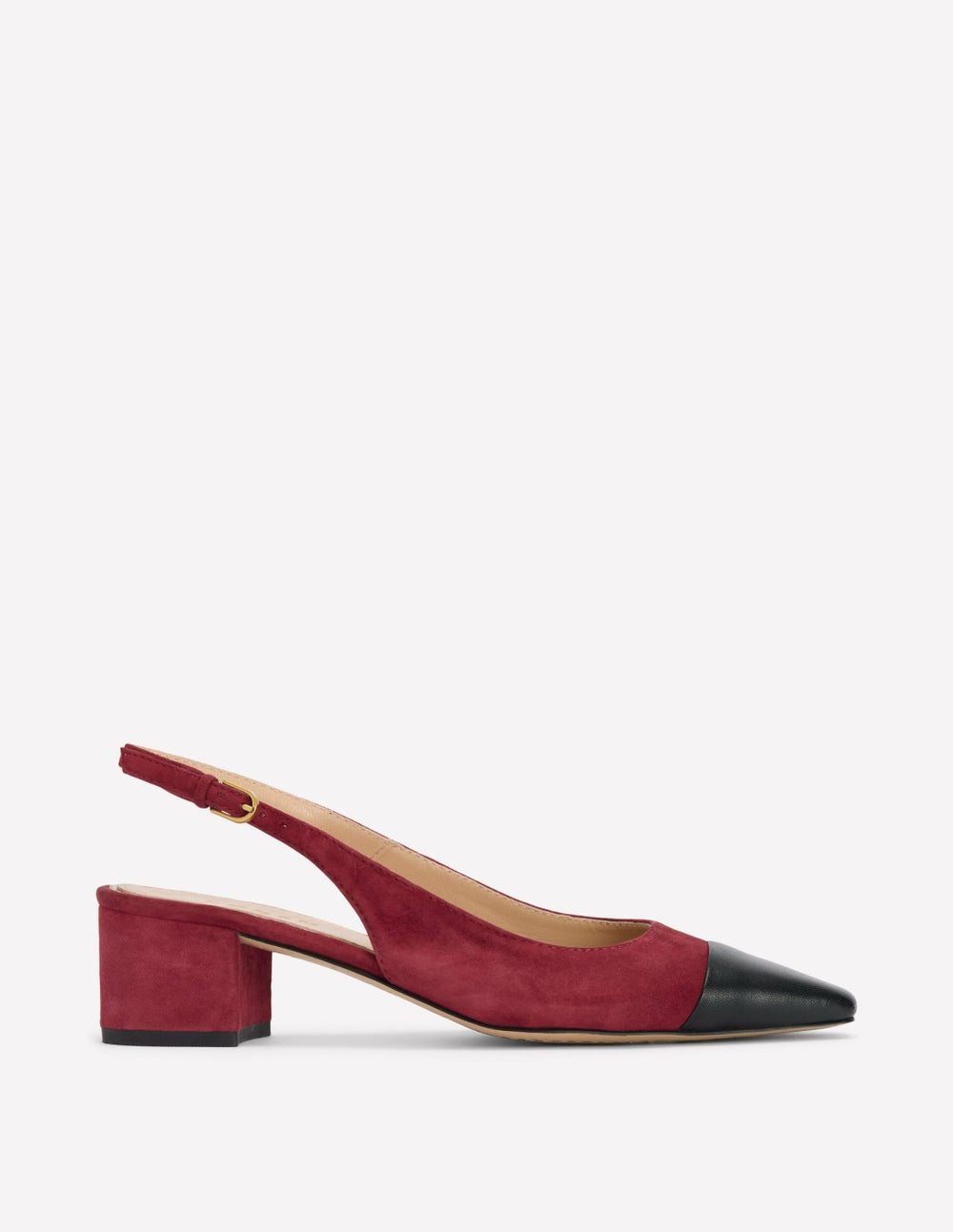 Ailsa Block Heel Slingbacks-Oxblood / Boden Outlet