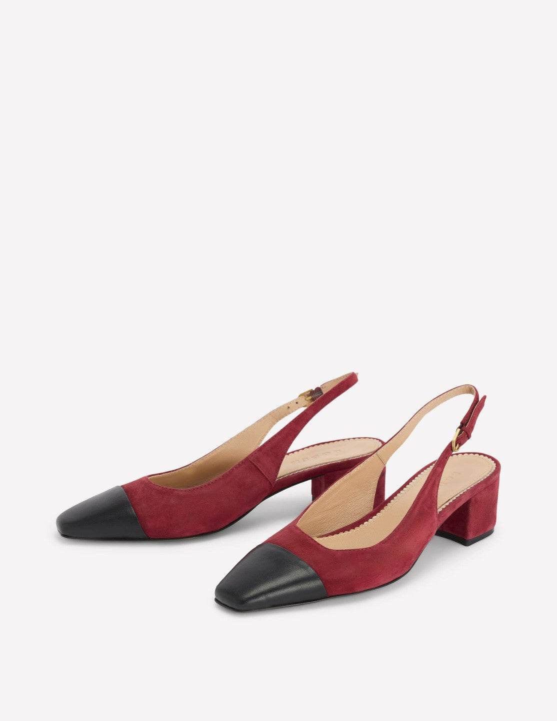 Ailsa Block Heel Slingbacks-Oxblood / Boden Outlet