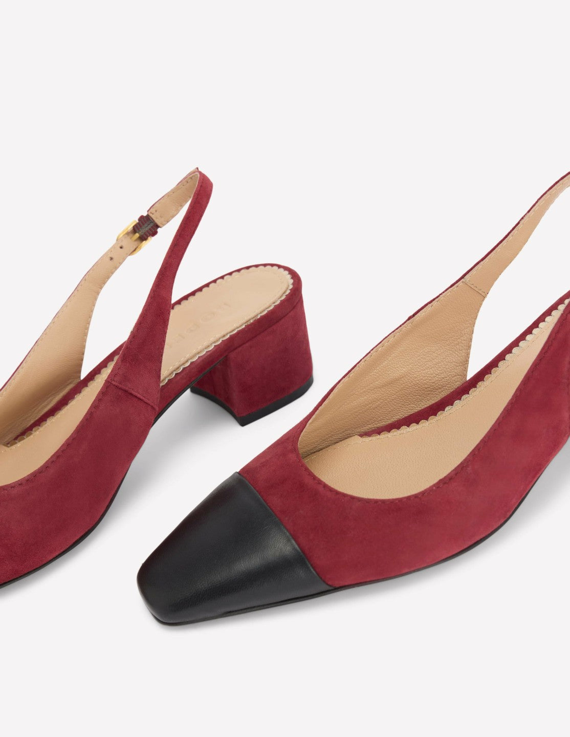 Ailsa Block Heel Slingbacks-Oxblood / Boden Outlet
