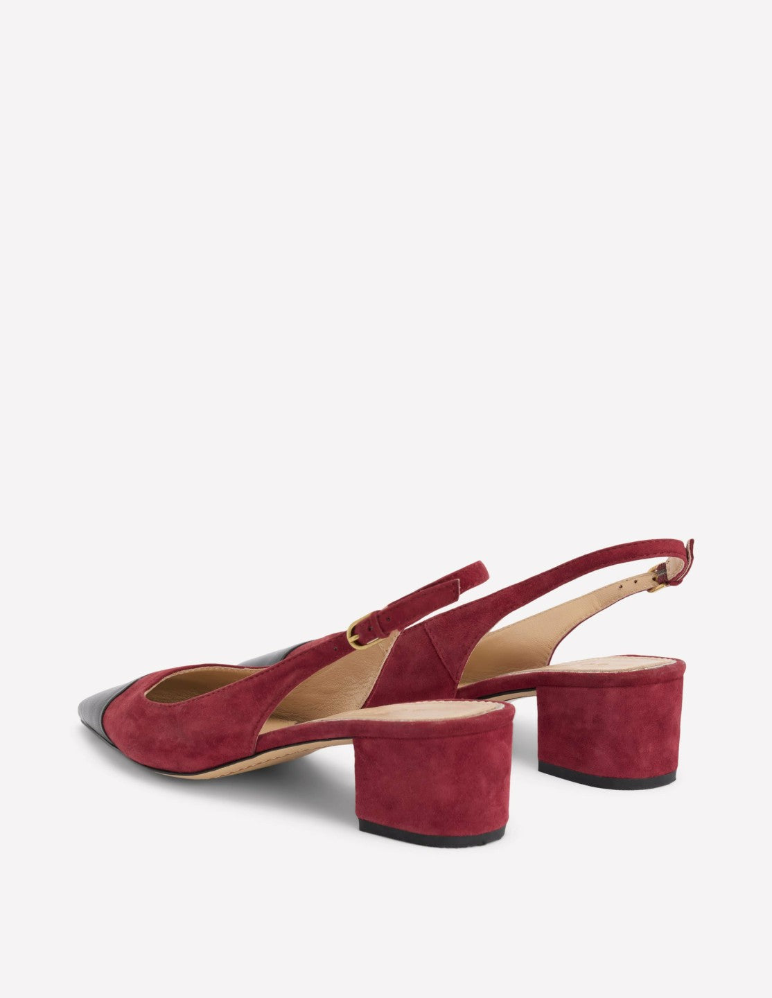 Ailsa Block Heel Slingbacks-Oxblood / Boden Outlet