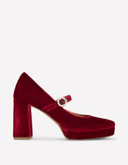 Platform Mary Janes-Ruby Red / Boden On sale