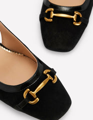 Iris Snaffle Slingback Heels-Black / Boden
