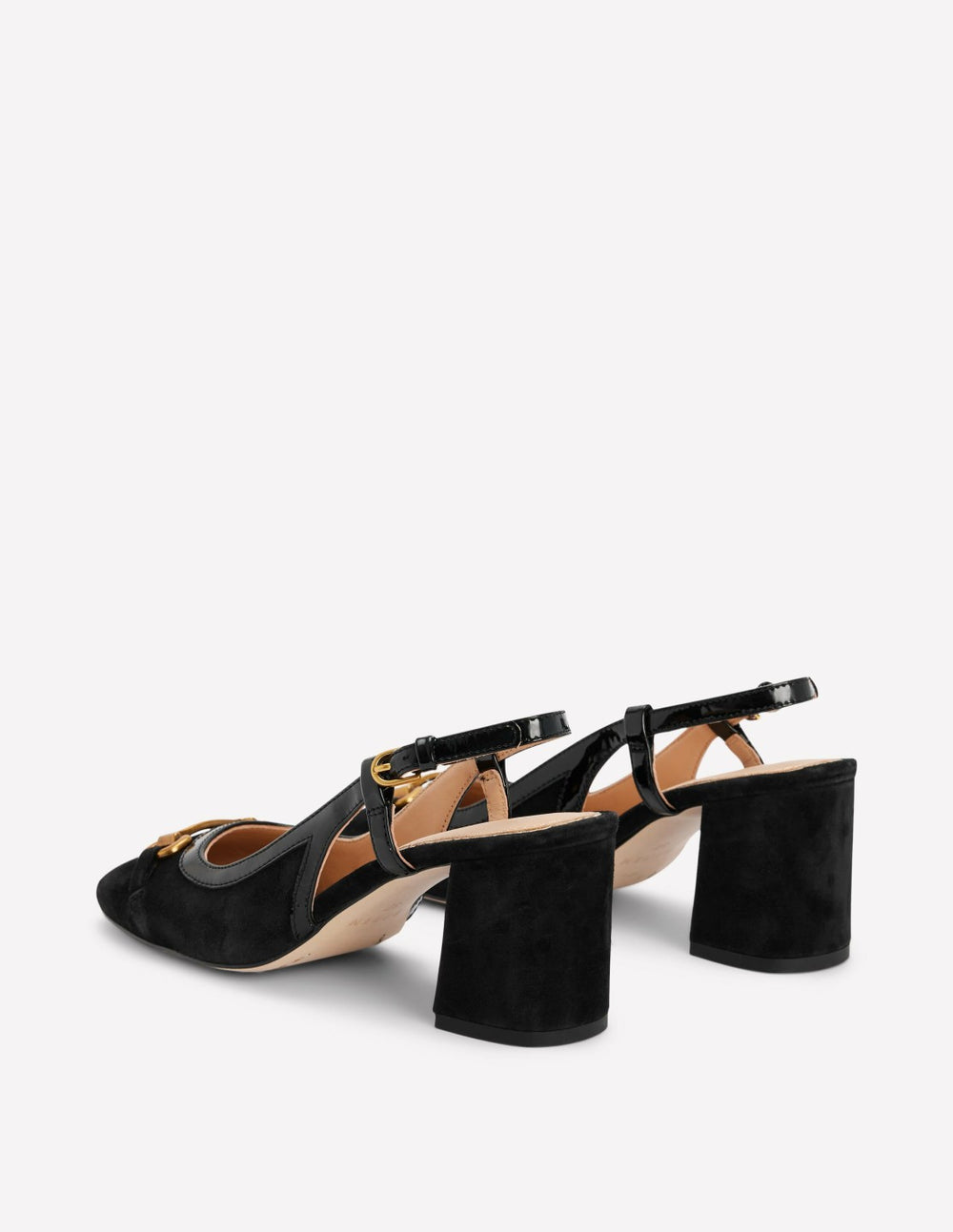 Iris Snaffle Slingback Heels-Black / Boden