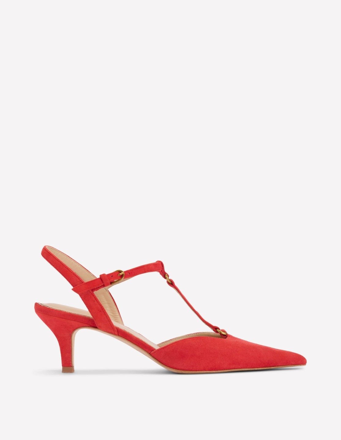T-Bar Point Heels-Post Box Red / Boden Sale