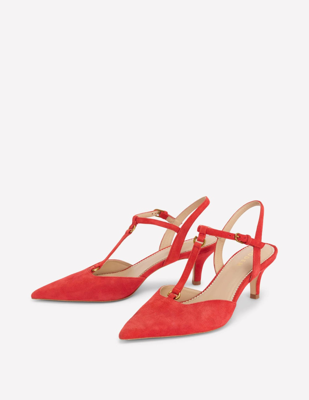 T-Bar Point Heels-Post Box Red / Boden Sale