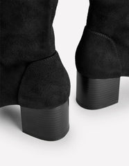 Stretch Knee Heel Boots-Black / Boden Outlet