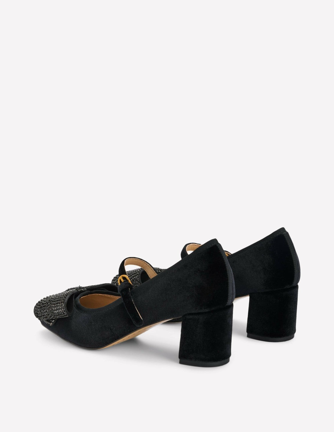 Embellished Bow Block Heels-Black / Boden On sale