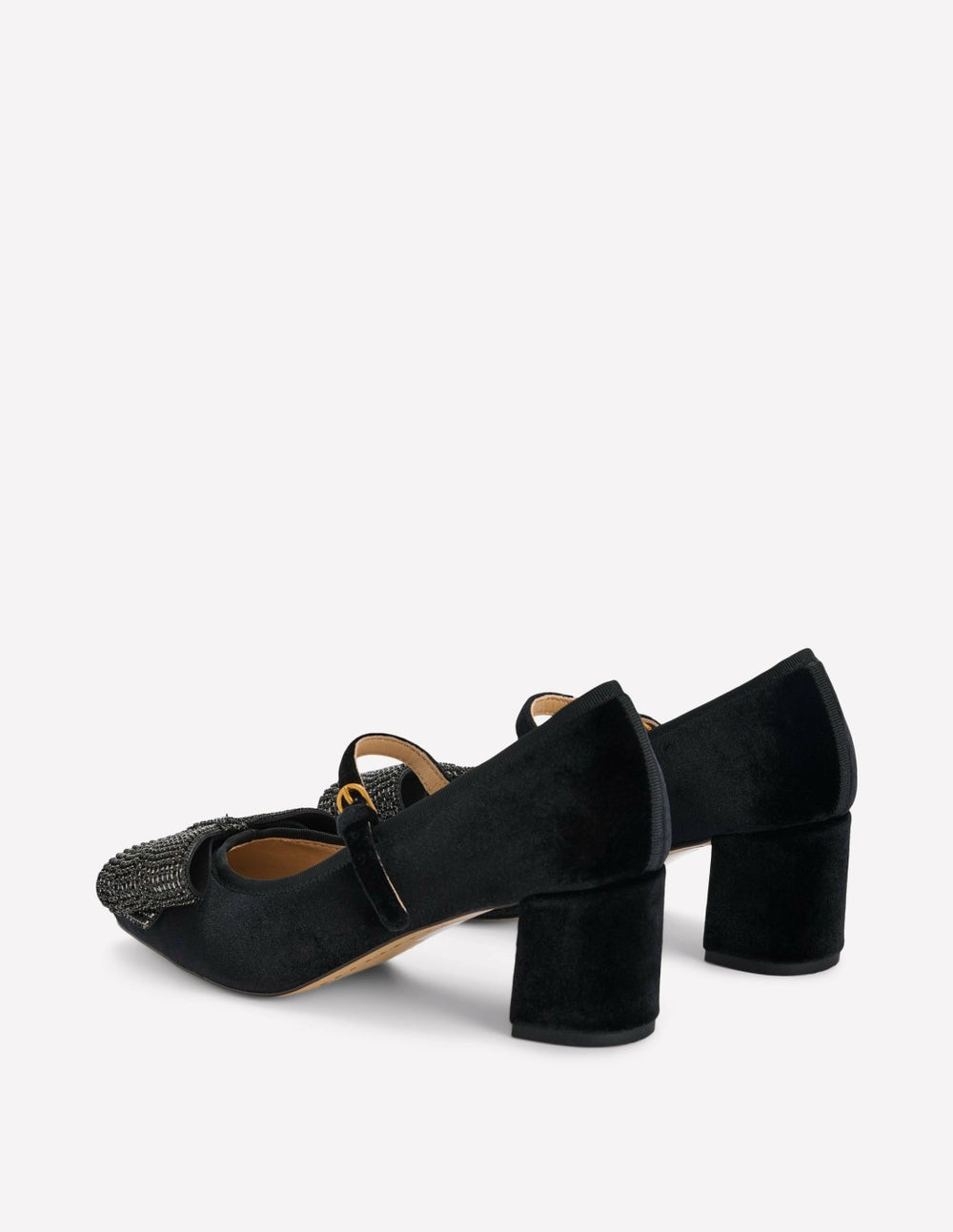 Embellished Bow Block Heels-Black / Boden On sale