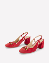 Iris Snaffle Slingback Heels-Post Box Red / Boden Sale
