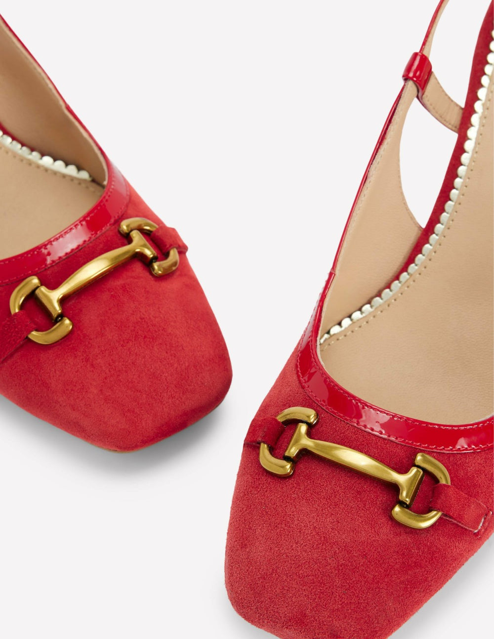Iris Snaffle Slingback Heels-Post Box Red / Boden Sale