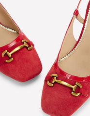 Iris Snaffle Slingback Heels-Post Box Red / Boden Sale