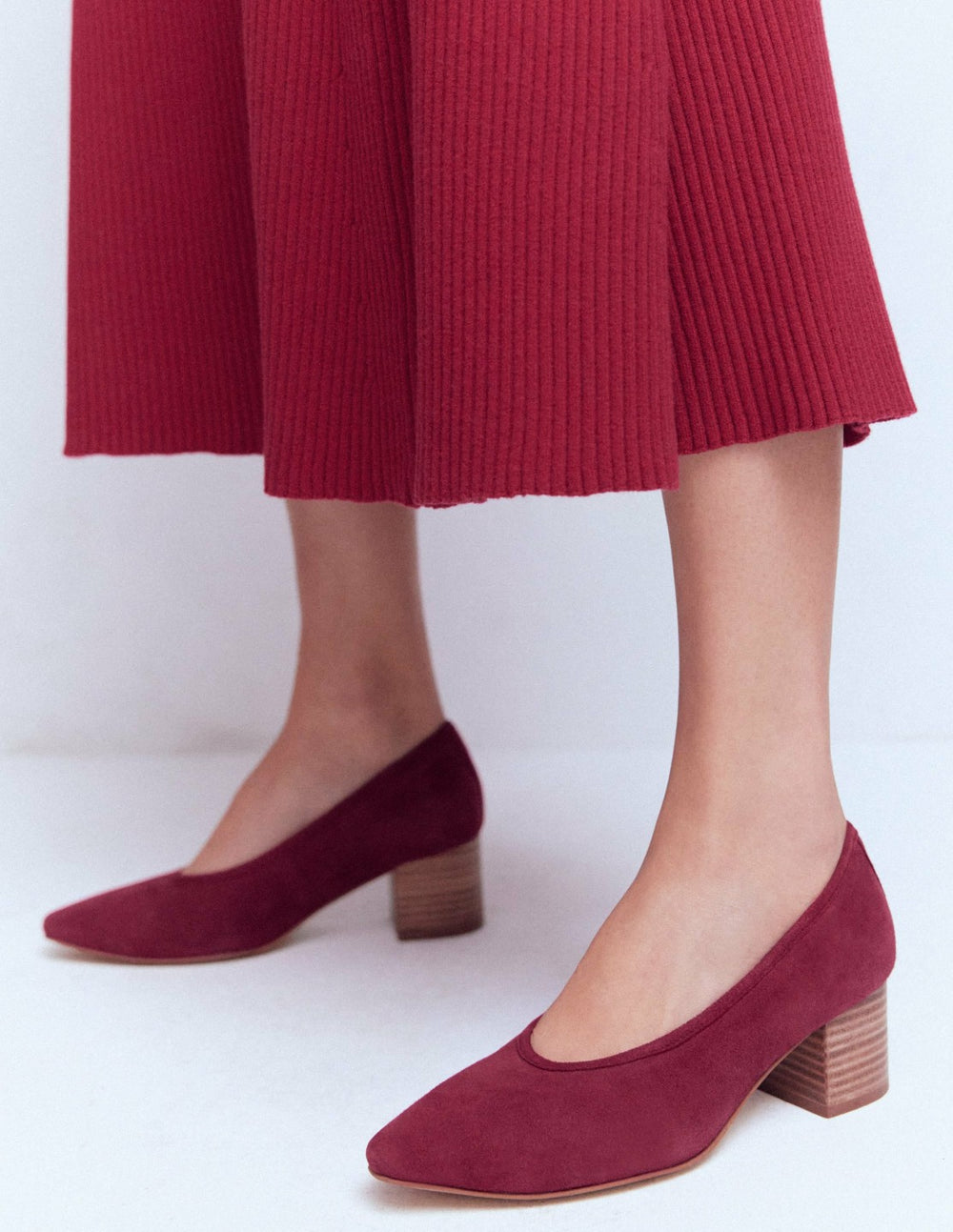 Closed Back Block Heel-Red / Boden Outlet