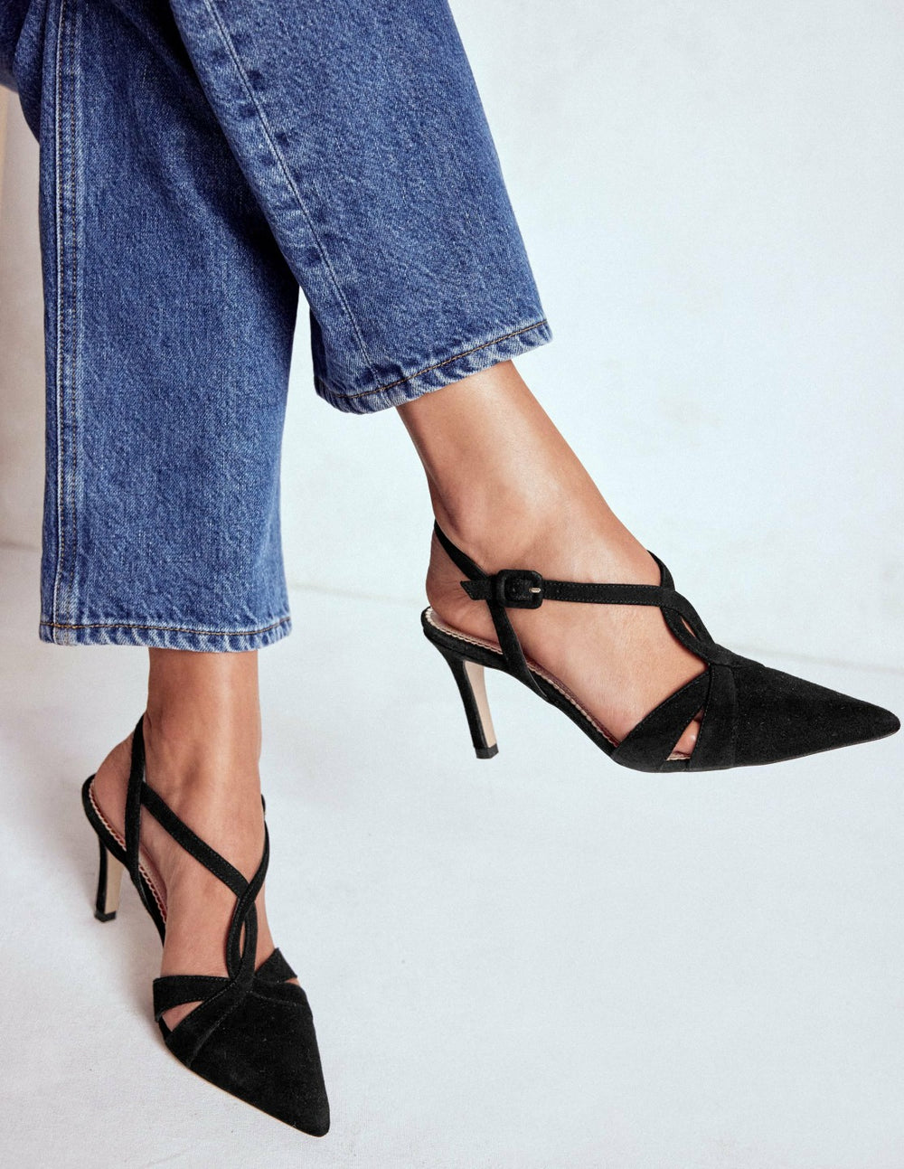 Point Interlocked Heels-Black / Boden Discount