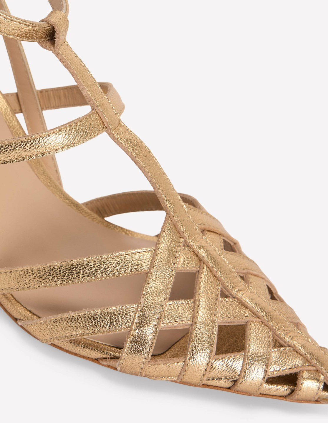 Cage Front Heels-Gold / Boden Discount