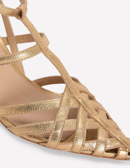 Cage Front Heels-Gold / Boden Discount