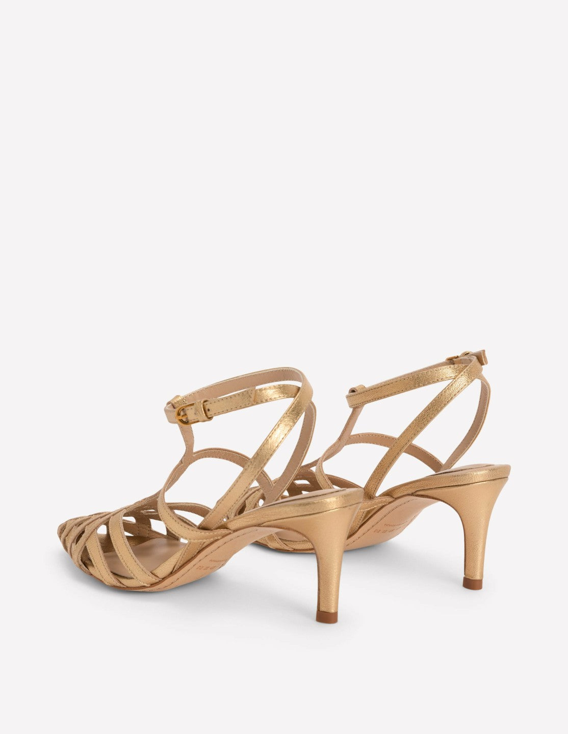 Cage Front Heels-Gold / Boden Discount