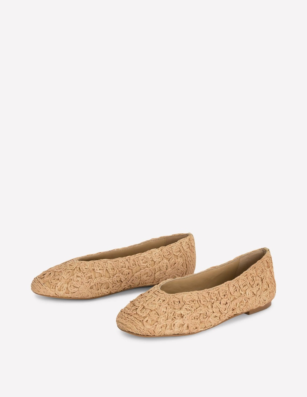 High Cut Ballet Flats-Flower Raffia / Boden On sale