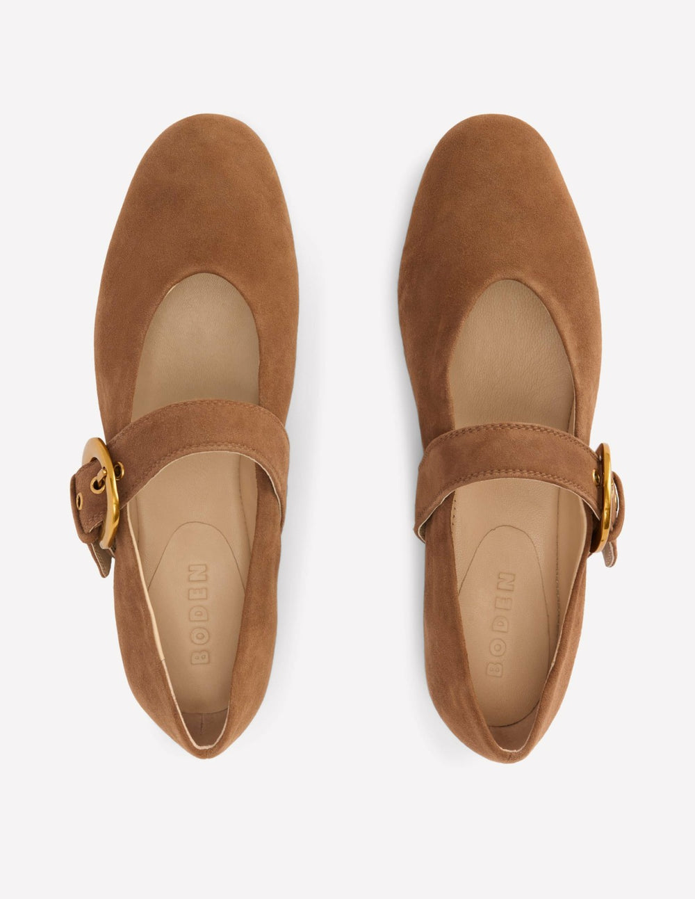Kylie Flat Buckle Mary Janes-Raw Umber / Boden us