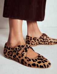 Cross Strap Mary Jane-Classic Leopard / Boden