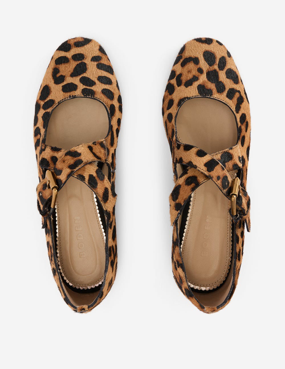 Cross Strap Mary Jane-Classic Leopard / Boden