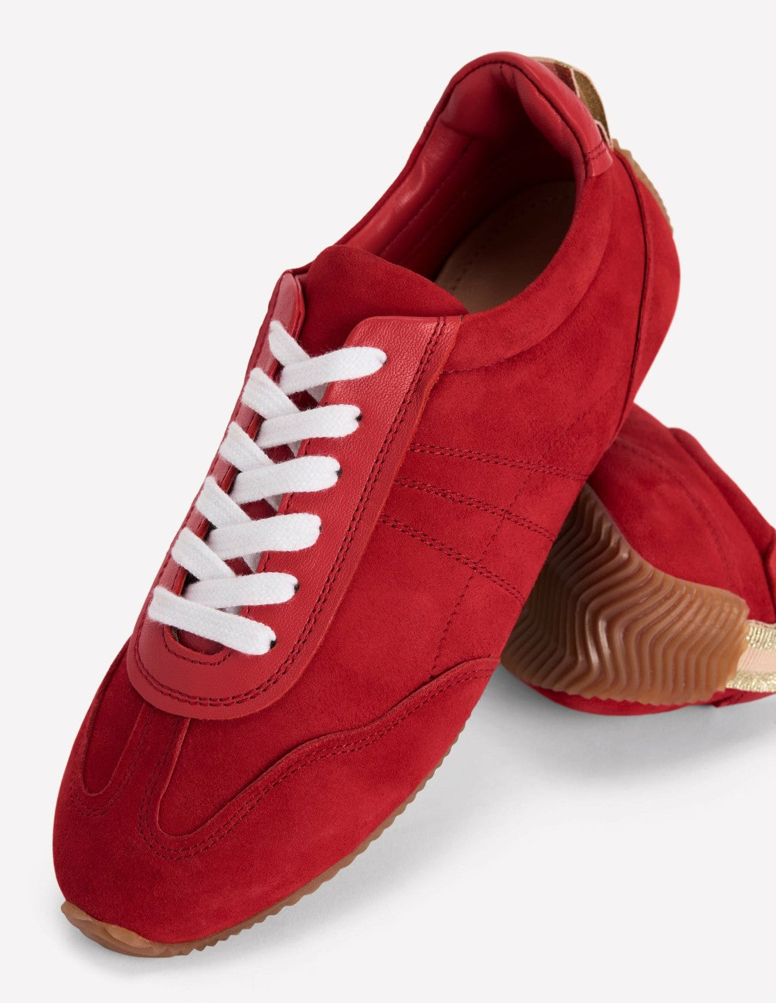 Delphine Slim Sole Trainers-Red / Boden Sale