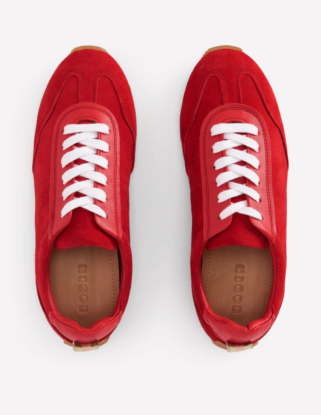 Delphine Slim Sole Trainers-Red / Boden Sale