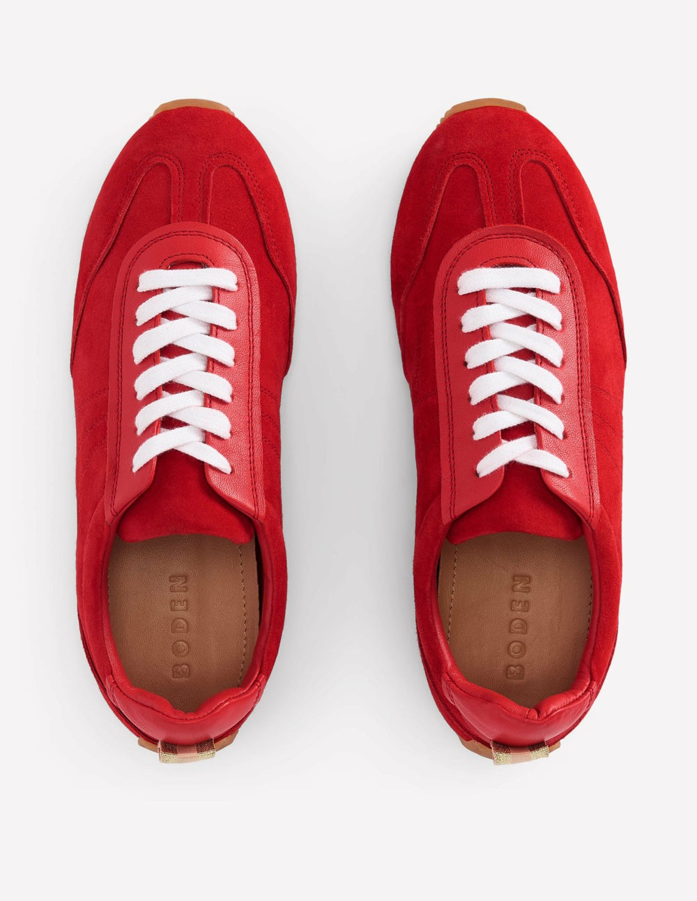 Delphine Slim Sole Trainers-Red / Boden Sale