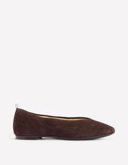 High Cut Ballet Flats-Bitter Chocolate / Boden Online