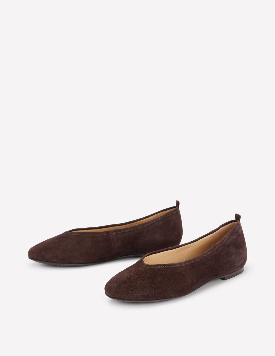 High Cut Ballet Flats-Bitter Chocolate / Boden Online