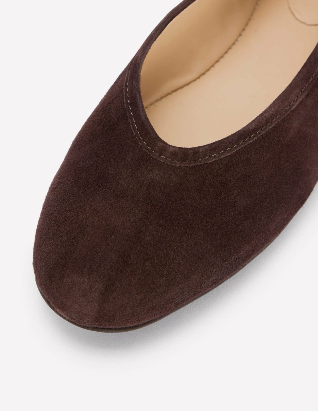 High Cut Ballet Flats-Bitter Chocolate / Boden Online