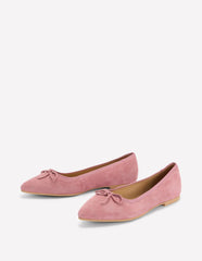 Point Flexi Sole Flats-Pink Suede / Boden Online