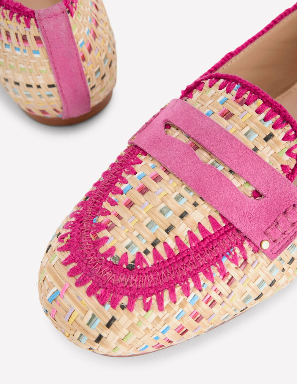 Classic Penny Loafers-Multi Raffia / Boden Discount