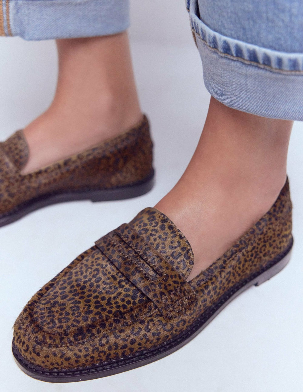 Nya Penny Loafers-Mini Leopard / Boden