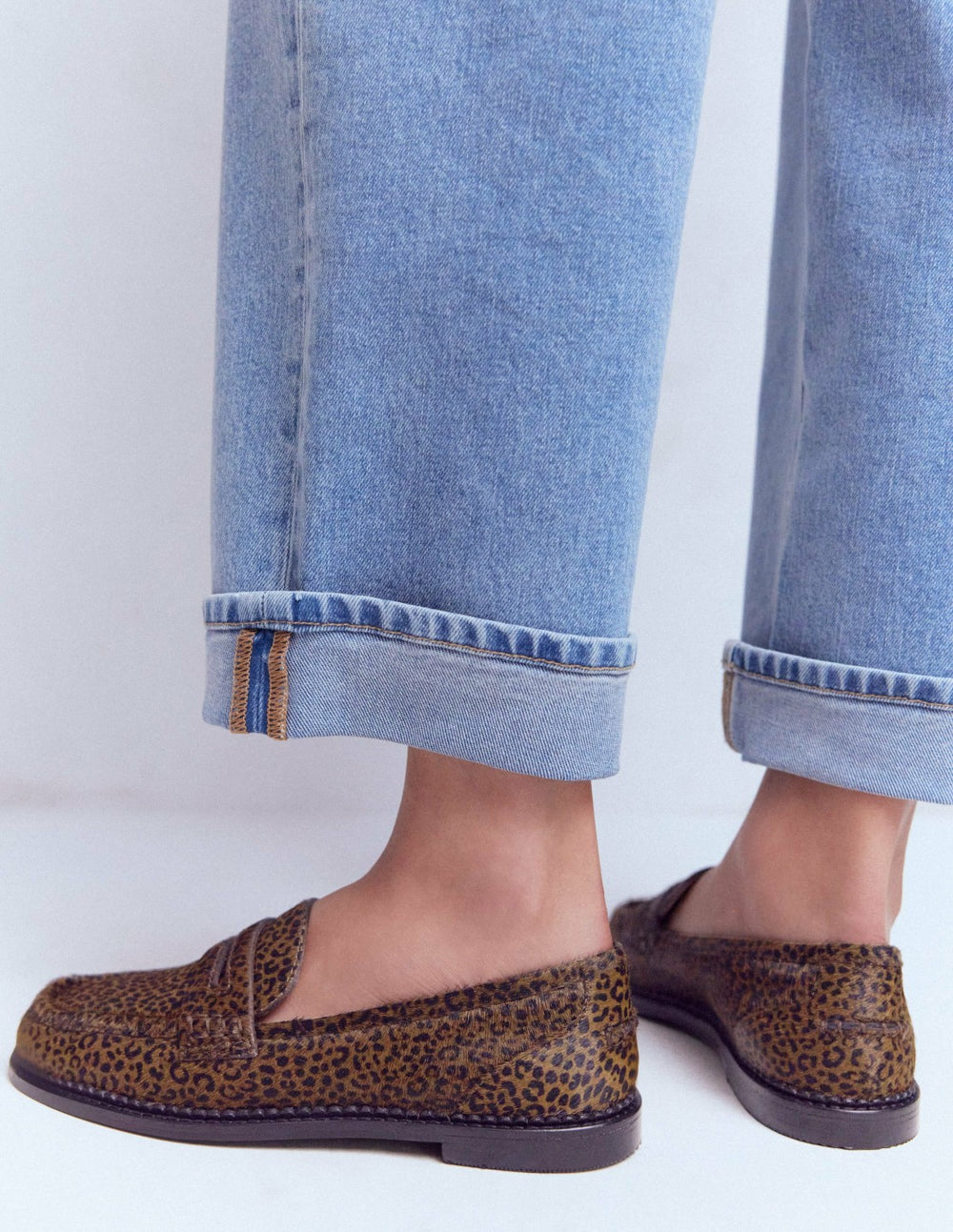 Nya Penny Loafers-Mini Leopard / Boden