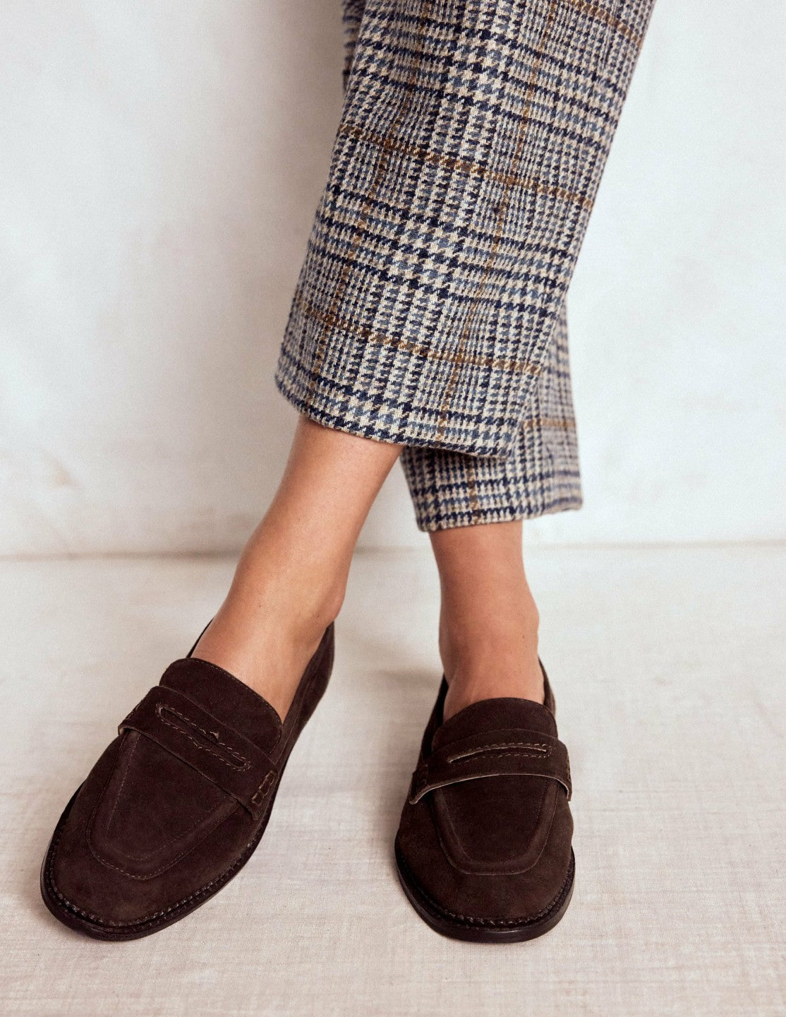 Nya Penny Loafers-Bitter Chocolate Suede / Boden Sale