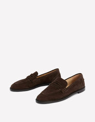 Nya Penny Loafers-Bitter Chocolate Suede / Boden Sale