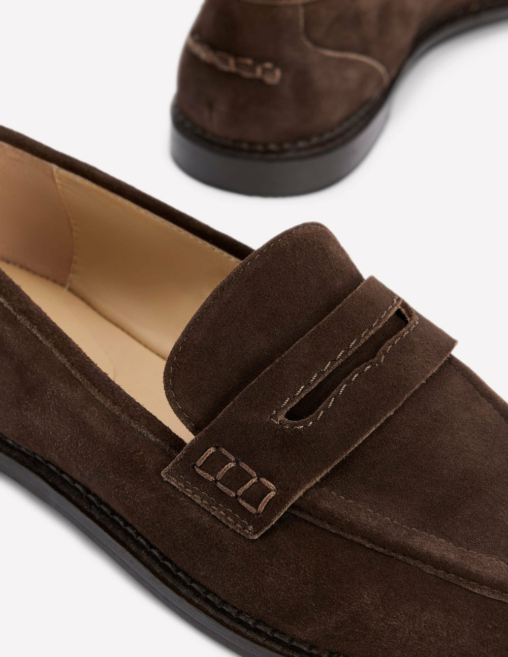 Nya Penny Loafers-Bitter Chocolate Suede / Boden Sale