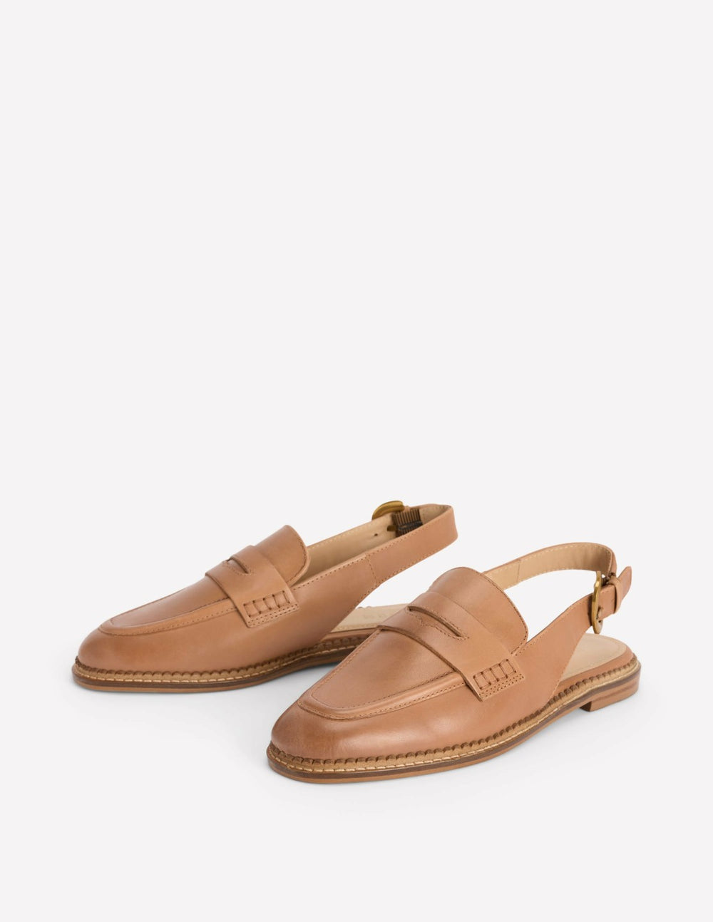 Nya Slingback Penny Loafers-Tan / Boden Discount