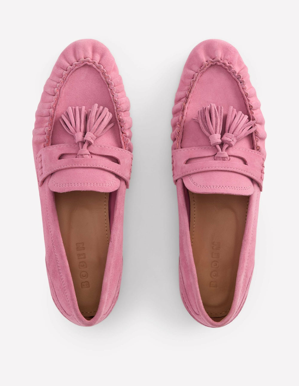 Soft Ruched Loafers-Pink Parfait / Boden On sale