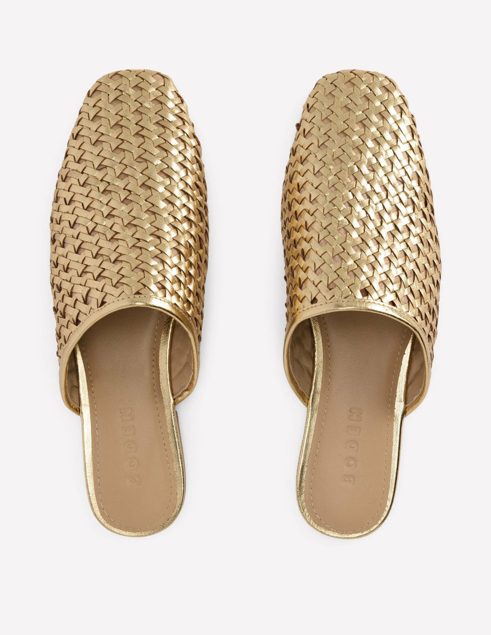 Mule Slipper Loafer-Gold Weave / Boden us