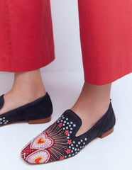 Slipper Cut Loafers-Navy / Boden