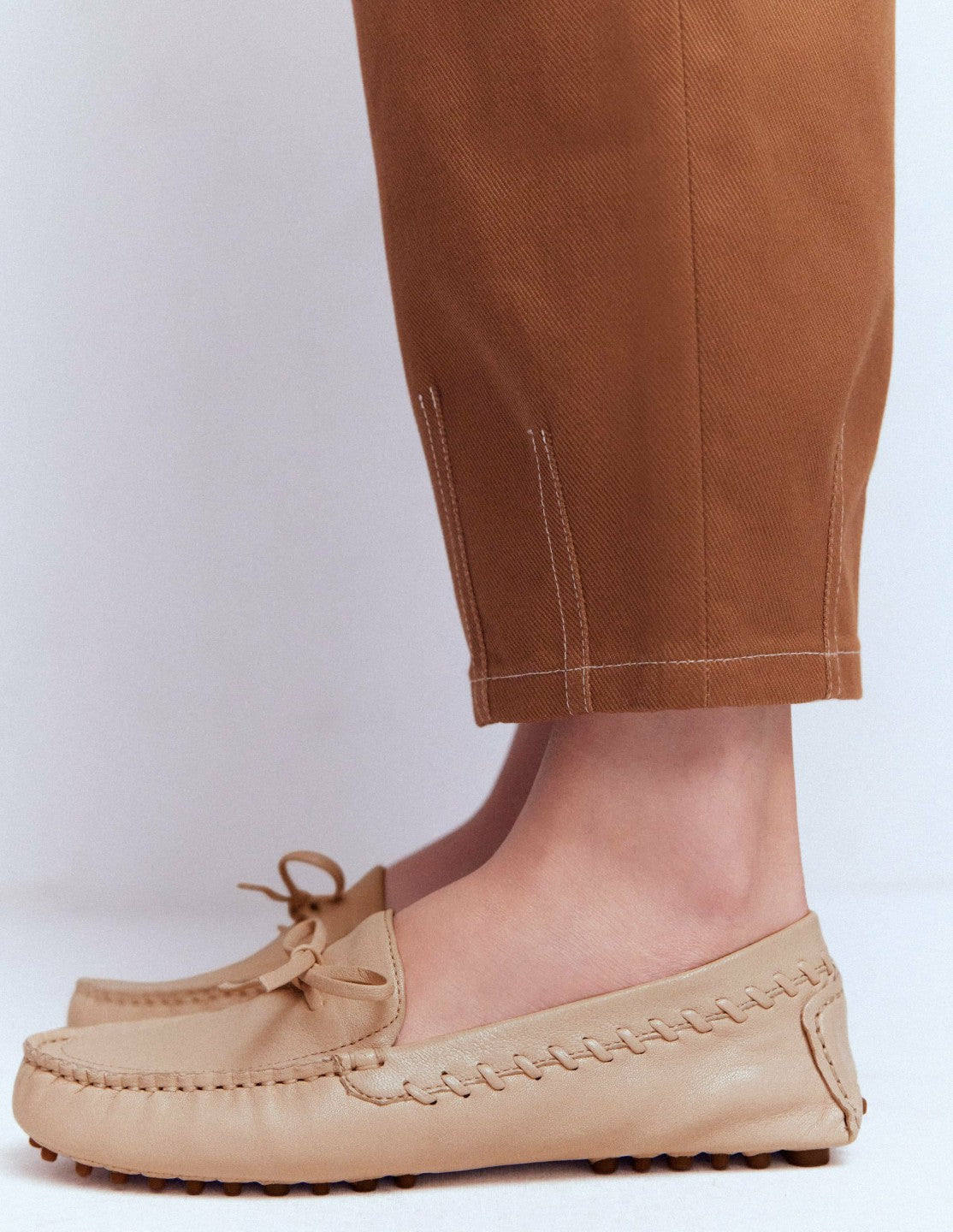 Heidi Stitched Soft Loafers-Ecru / Boden Outlet