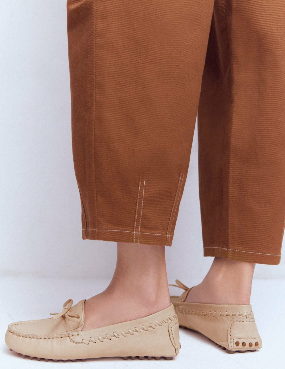 Heidi Stitched Soft Loafers-Ecru / Boden Outlet