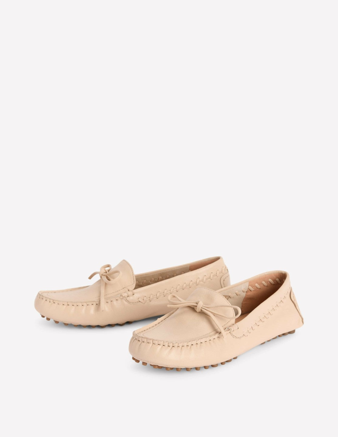 Heidi Stitched Soft Loafers-Ecru / Boden Outlet