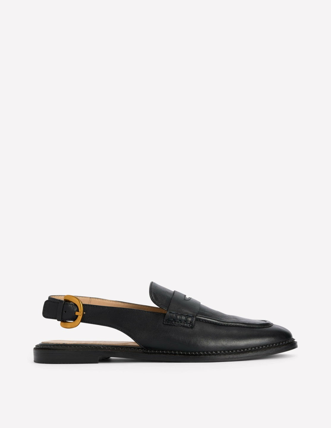 Nya Slingback Penny Loafers-Black / Boden Sale